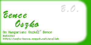 bence oszko business card